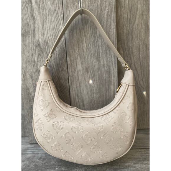 Juicy Couture Off-White Hobo Shoulder Bag with Charm Chain - Picture 2 of 6